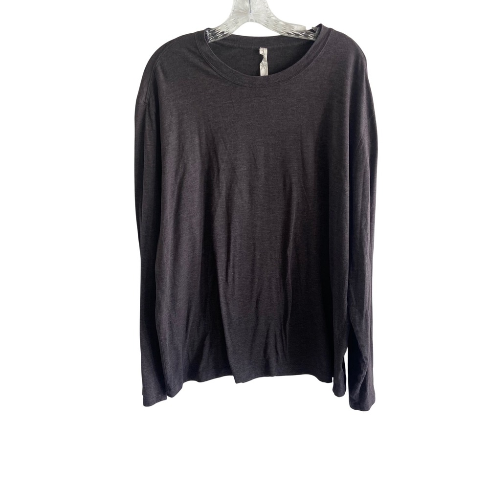 Lululemon Mens XXL Long Sleeve Shirt Charcoal Gray Heathered